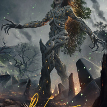 Titania, Gaea Incarnate Art Card (Gold-Stamped Signature) [The Brothers' War Art Series]