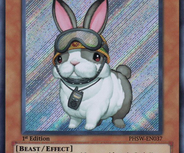 rare rabbit gift card yugioh Rescue Rabbit PHSW-EN037 Secret Rare Unlimited Edition near mint