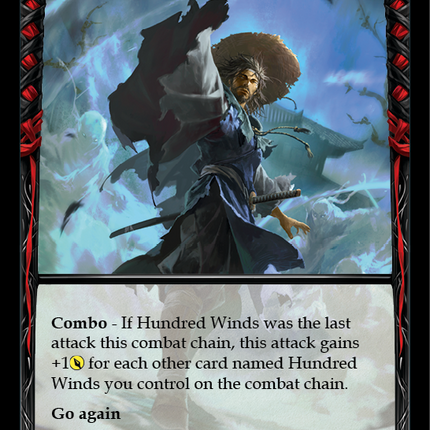 Hundred Winds (Red) [EVR041] (Everfest)  1st Edition Extended Art Rainbow Foil
