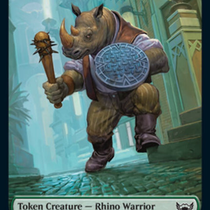 Treasure (013) // Rhino Warrior Double-Sided Token [Streets of New Capenna Tokens]