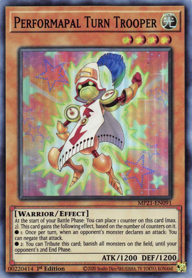 card trooper yugioh Performapal Turn Trooper [MP21-EN091] Super Rare – TokenMTG