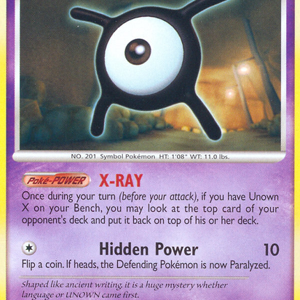Unown X (71/132) [Diamond & Pearl: Secret Wonders]