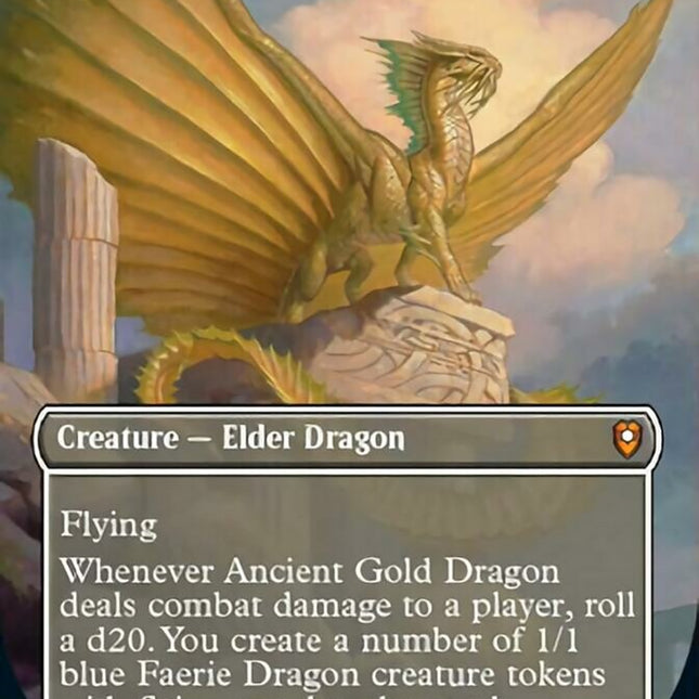 Ancient Gold Dragon (Borderless Alternate Art) [Commander Legends: Battle for Baldur's Gate]