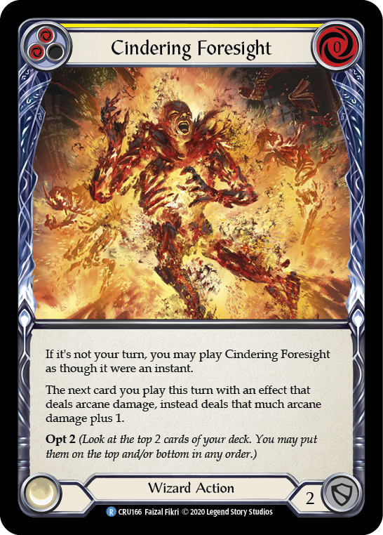 Cindering Foresight (Yellow) [CRU166] (Crucible of War) 1st Edition Ra –  TokenMTG