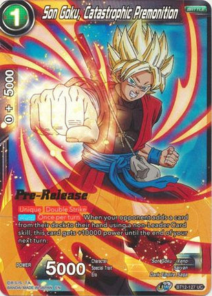 Son Goku, Catastrophic Premonition (BT12-127) [Vicious Rejuvenation Prerelease Promos]