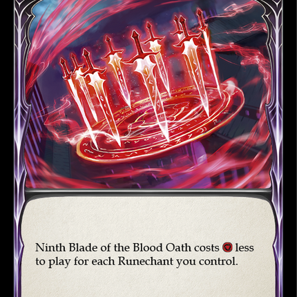 Ninth Blade of the Blood Oath [U-ARC082] (Arcane Rising Unlimited)  Unlimited Rainbow Foil