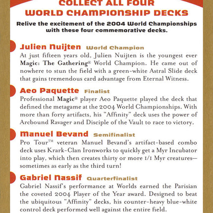 2004 World Championships Ad [World Championship Decks 2004]