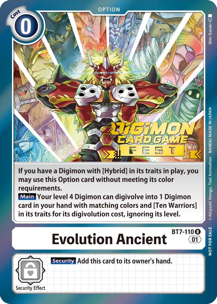 Evolution Ancient [BT7-110] (Digimon Card Game Fest 2022) [Next Advent –  TokenMTG