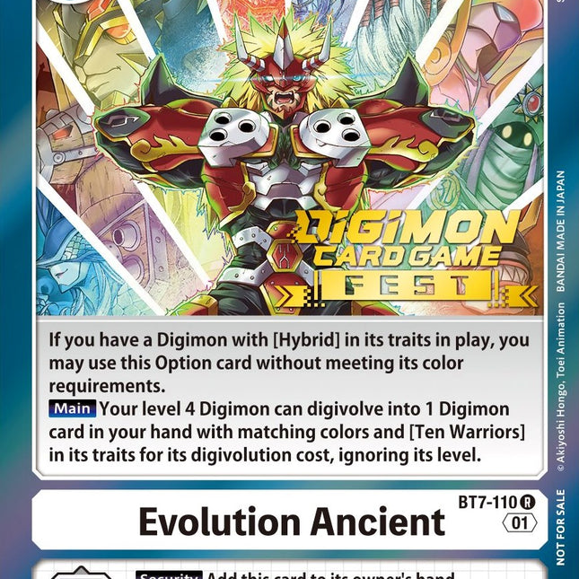 Evolution Ancient [BT7-110] (Digimon Card Game Fest 2022) [Next Advent –  TokenMTG