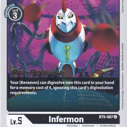 Infermon [BT5-067] [Battle of Omni Pre-Release Promos]