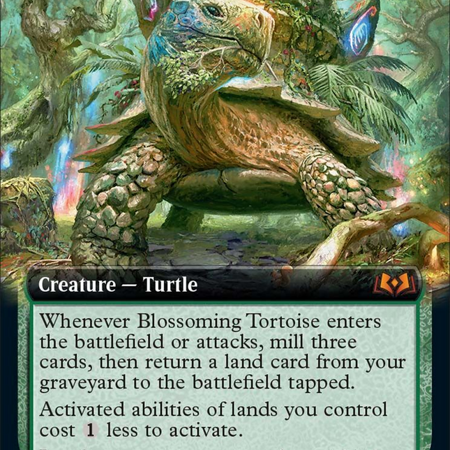 Blossoming Tortoise (Extended Art) [Wilds of Eldraine]