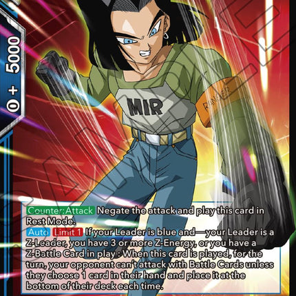 Android 17, Defending Friends (Zenkai Series Tournament Pack Vol.2) (P-442) [Tournament Promotion Cards]