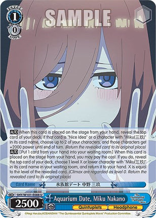 Aquarium Date, Miku Nakano (5HY/W101-E088 U) [The Quintessential Quintuplets Movie]