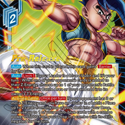 Uub, Holder of Majin Power (BT21-038) [Wild Resurgence Pre-Release Cards]