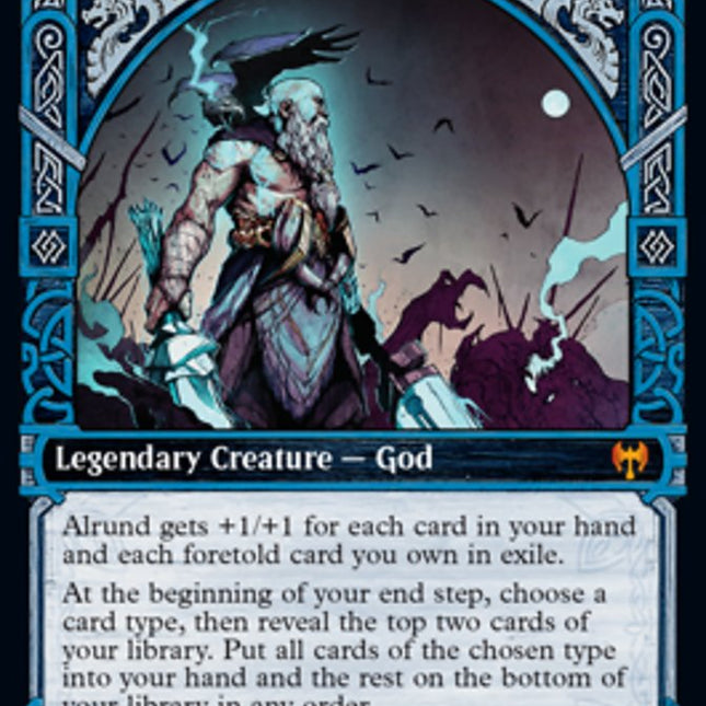 Alrund, God of the Cosmos // Hakka, Whispering Raven (Showcase) [Kaldheim]