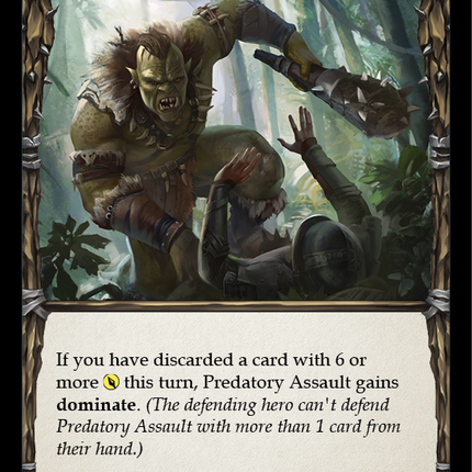 Predatory Assault (Yellow) [CRU014] (Crucible of War)  1st Edition Normal