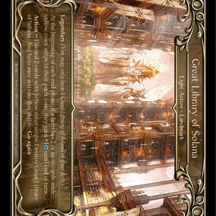 Great Library of Solana [U-MON000-RF] (Monarch Unlimited)  Unlimited Rainbow Foil