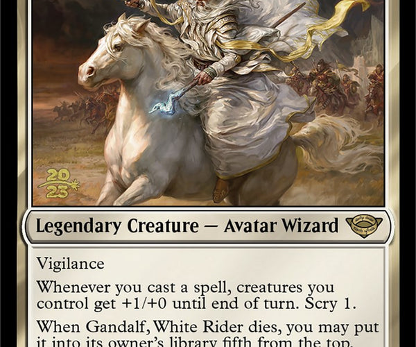 Gandalf, White Rider [The Lord of the Rings: Tales of Middle-Earth Pre – TokenMTG