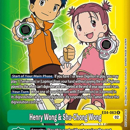 Henry Wong & Shu-Chong Wong [EX4-063] (Alternate Art) [Alternative Being Booster]