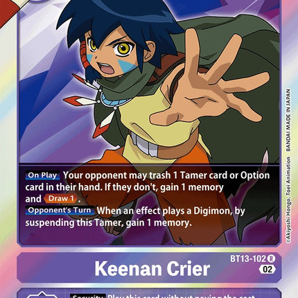 Keenan Crier [BT13-102] [Versus Royal Knight Booster]