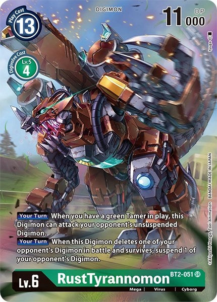 digimon 2.5 card list RustTyrannomon [BT2-051] (Alternate Art) [Dimensional Phase] – TokenMTG