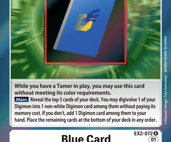 Blue Card [EX2-072] [Digital Hazard] – TokenMTG