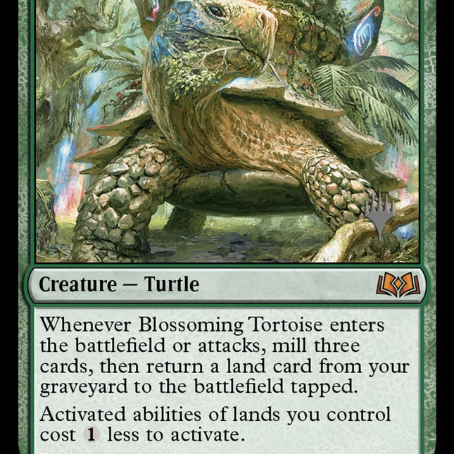 Blossoming Tortoise (Promo Pack) [Wilds of Eldraine Promos]