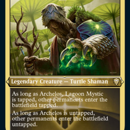Archelos, Lagoon Mystic (Etched) [Commander Legends]