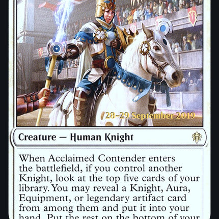 Acclaimed Contender [Throne of Eldraine Prerelease Promos]
