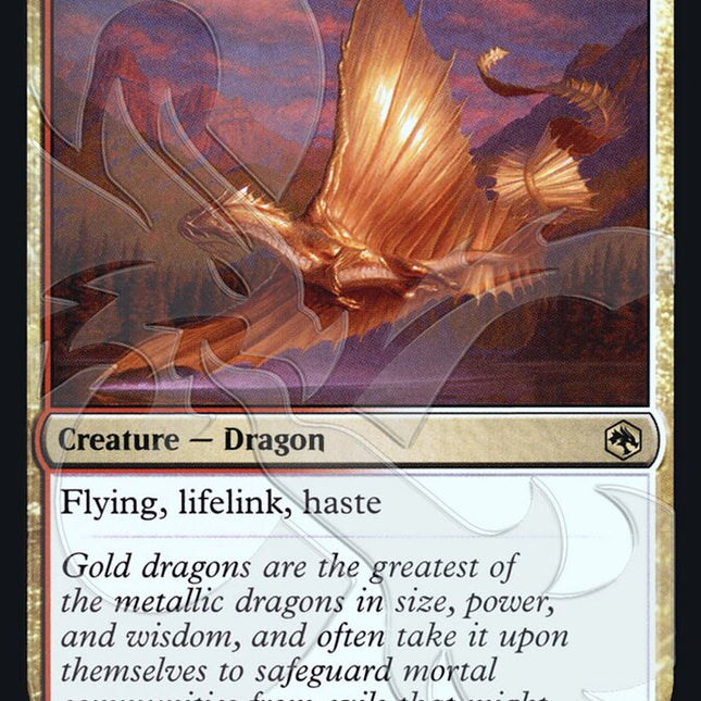 Adult Gold Dragon (Ampersand Promo) [Dungeons & Dragons: Adventures in the Forgotten Realms Promos]