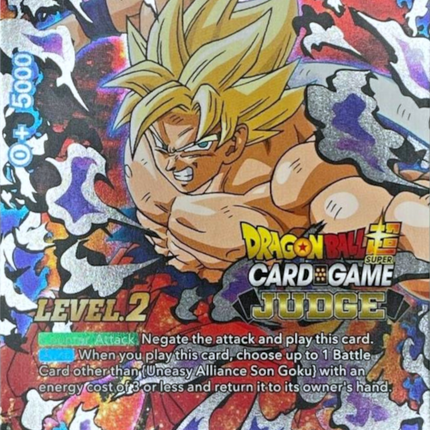 Uneasy Alliance Son Goku (Level 2) (DB1-096) [Judge Promotion Cards]