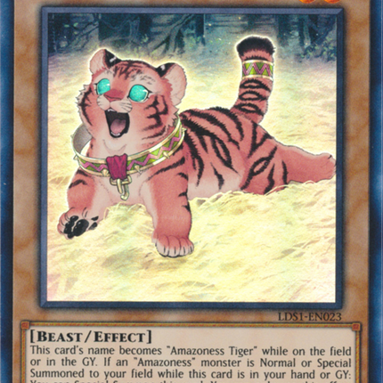Amazoness Baby Tiger (Blue) [LDS1-EN023] Ultra Rare
