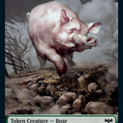 Wolf (011) // Boar Double-Sided Token [Innistrad: Crimson Vow Tokens]