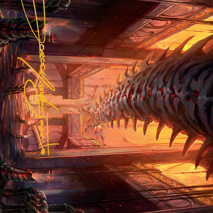 Bloodfell Caves Art Card (Gold-Stamped Signature) [March of the Machine Art Series]