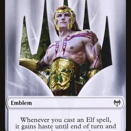 Treasure // Tyvar Kell Emblem Double-Sided Token [Kaldheim Tokens]