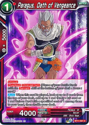 Paragus, Oath of Vengeance (BT11-021) [Vermilion Bloodline]