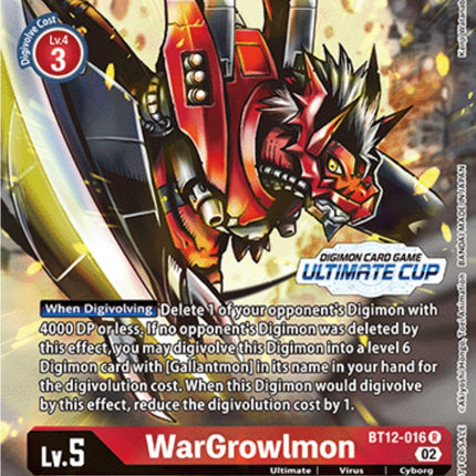 WarGrowlmon [BT12-016] (Ultimate Cup) [Across Time Promos]