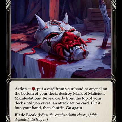 Mask of Malicious Manifestations [OUT157] (Outsiders)  Cold Foil