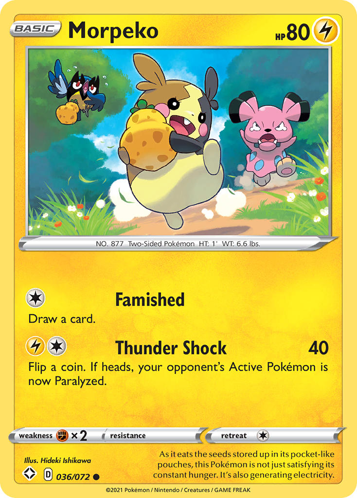 double sided pokemon card Morpeko Morpeko | Dex - for