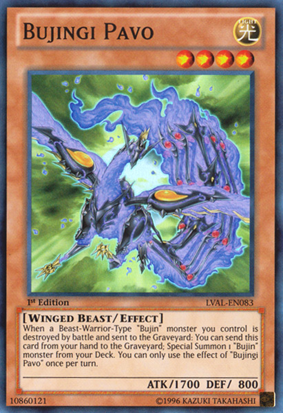 yugioh bujin cards Bujingi Pavo [LVAL-EN083] Super Rare – TokenMTG
