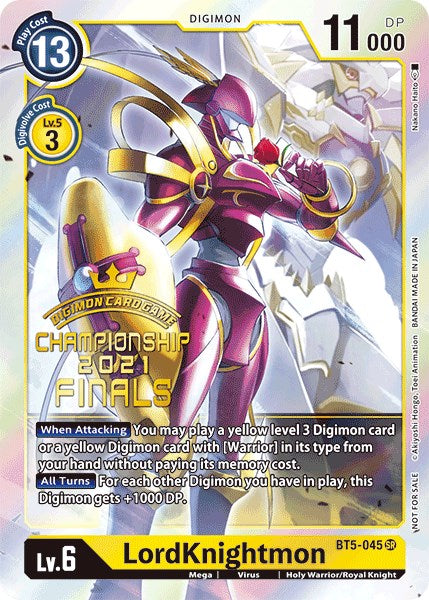 LordKnightmon [BT5-045] (2021 Championship Finals Event Pack Alt-Art G   TokenMTG