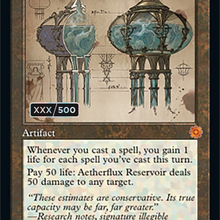 Aetherflux Reservoir (Retro Schematic) (Serialized) [The Brothers' War Retro Artifacts]