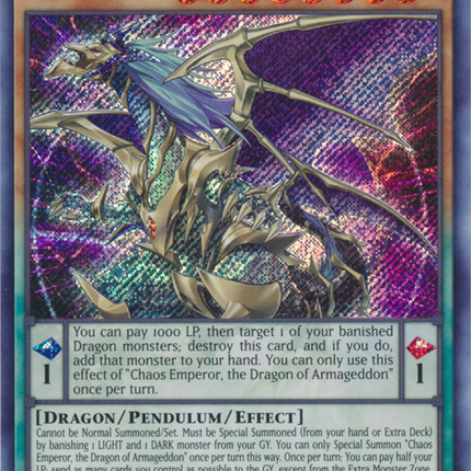Chaos Emperor, the Dragon of Armageddon [BLAR-EN051] Secret Rare