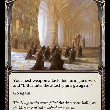 Warrior's Valor (Blue) [WTR131-R] (Welcome to Rathe)  Alpha Print Rainbow Foil