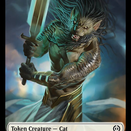 Rebel // Cat Double-Sided Token [Phyrexia: All Will Be One Tokens]