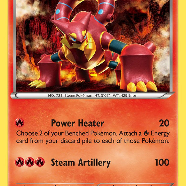 Volcanion (25/114) (Cracked Ice Holo) (Theme Deck Exclusive) [XY: Steam Siege]