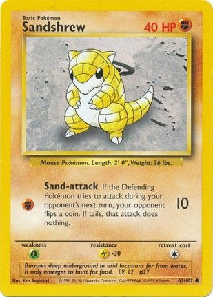 Sandshrew (62/102) [Base Set Unlimited]