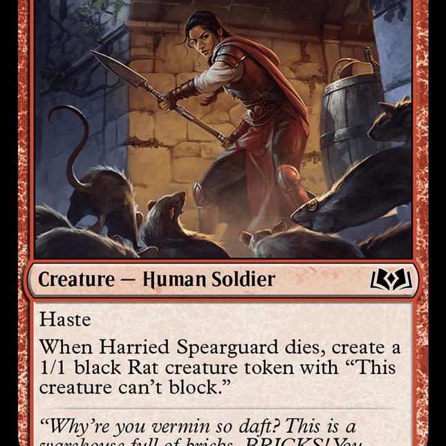 Harried Spearguard [Wilds of Eldraine]