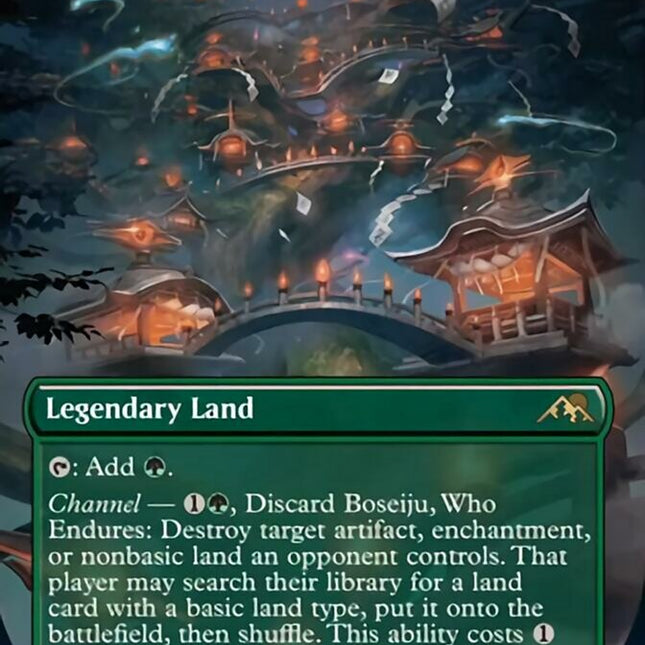 Boseiju, Who Endures (Borderless Alternate Art) [Kamigawa: Neon Dynasty]