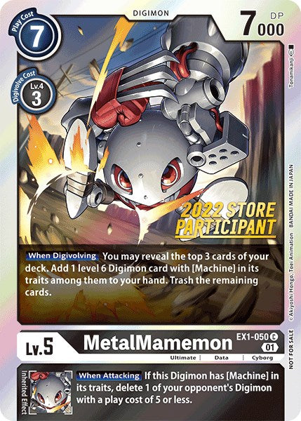 digimon classic cards MetalMamemon [EX1-050] (2022 Store Participant) [Classic Collection Pr –  TokenMTG